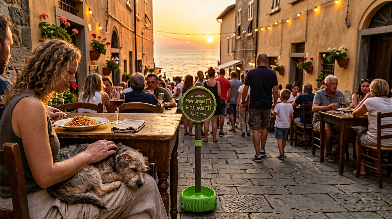 Crowded Tuscan terrace